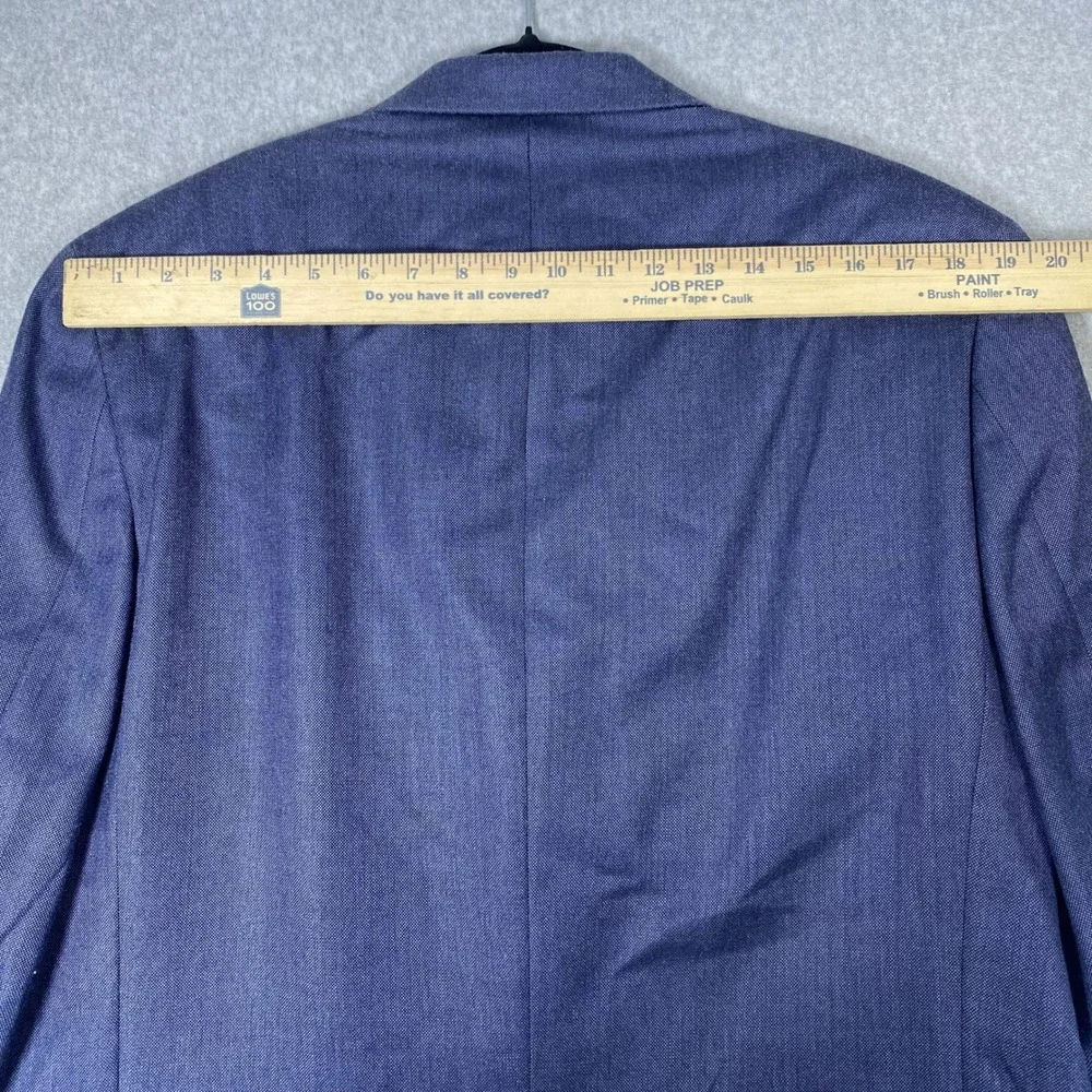 Lauren Ralph Lauren Blazer Mens 44R Blue Silk Wool Blend Sport Coat Two Button
